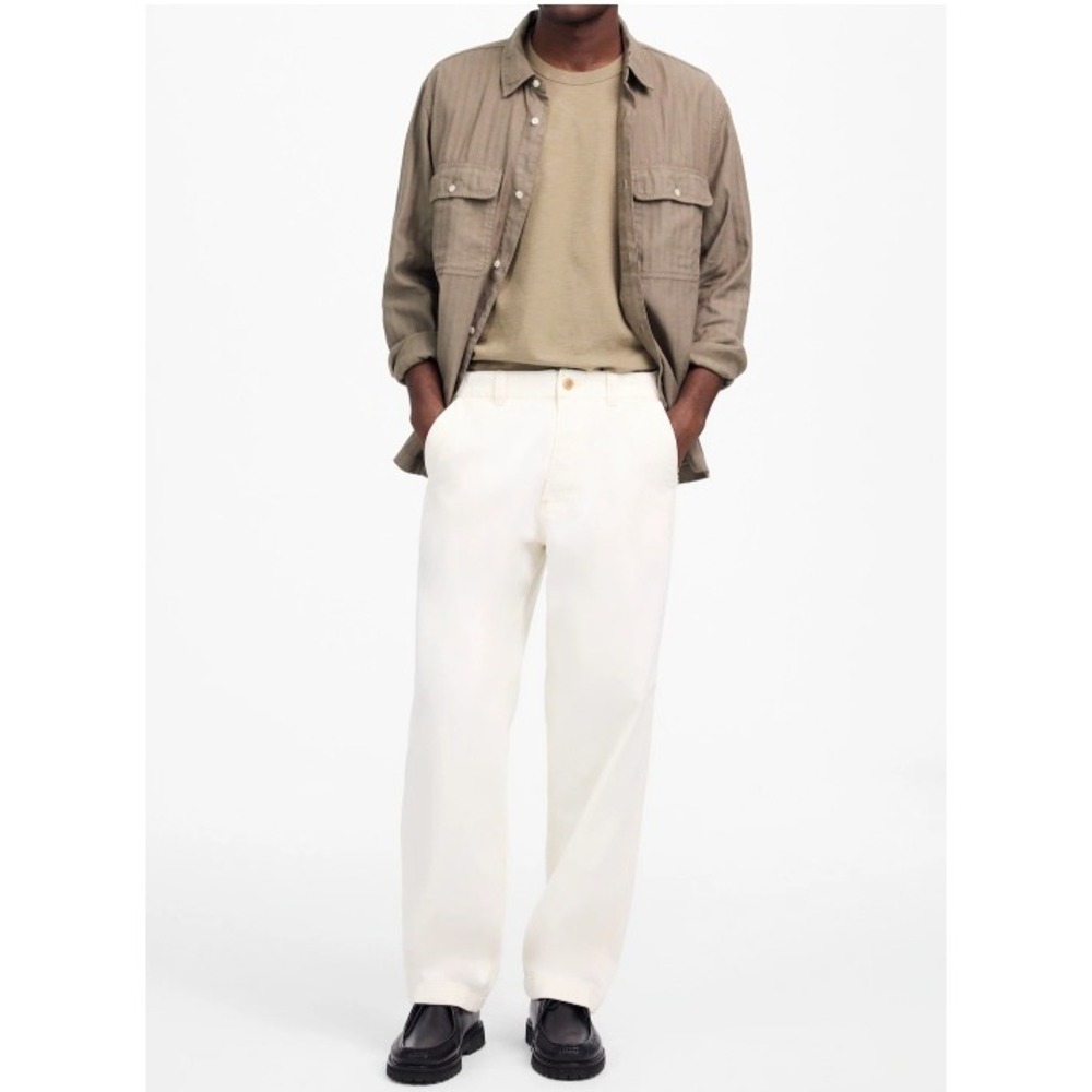 Madewell Mens Patch Pocket Jeans Summer Denim Off-White Size 35X31 NWT